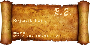 Rojcsik Edit névjegykártya